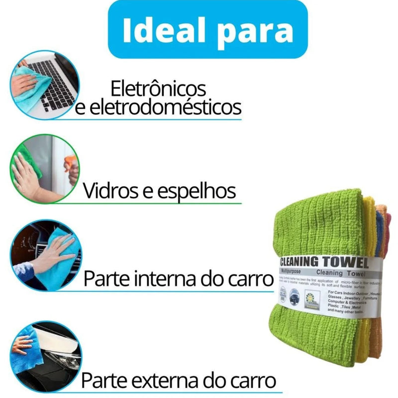 COMPRE 5 E LEVE 10] Panos premium de Microfibra alta absorção Multiuso [ENVIO A PARTIR DE 3 DIAS]