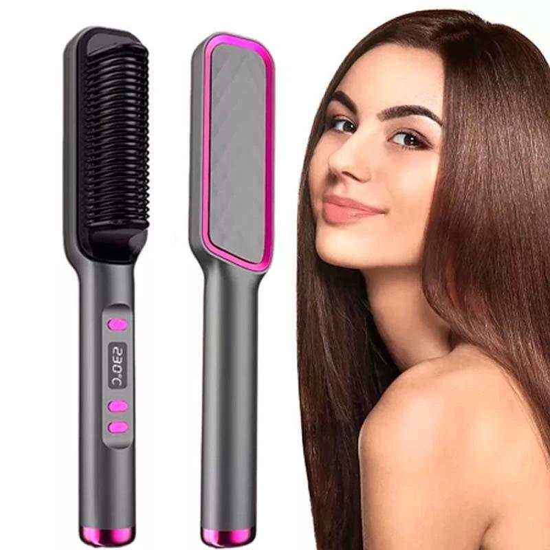 Escova mágica 5 em 1 - Alisa, Seca, Hidrata, Modela e Anti-Frizz - Galeria desconto 