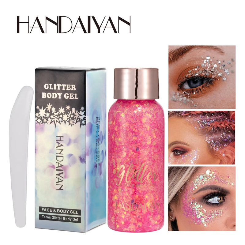 Handaiyan Glitter para os olhos,cabelo e corpo | Seja a atenção na festa - Galeria desconto 