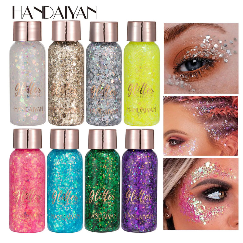 Handaiyan Glitter para os olhos,cabelo e corpo | Seja a atenção na festa - Galeria desconto 