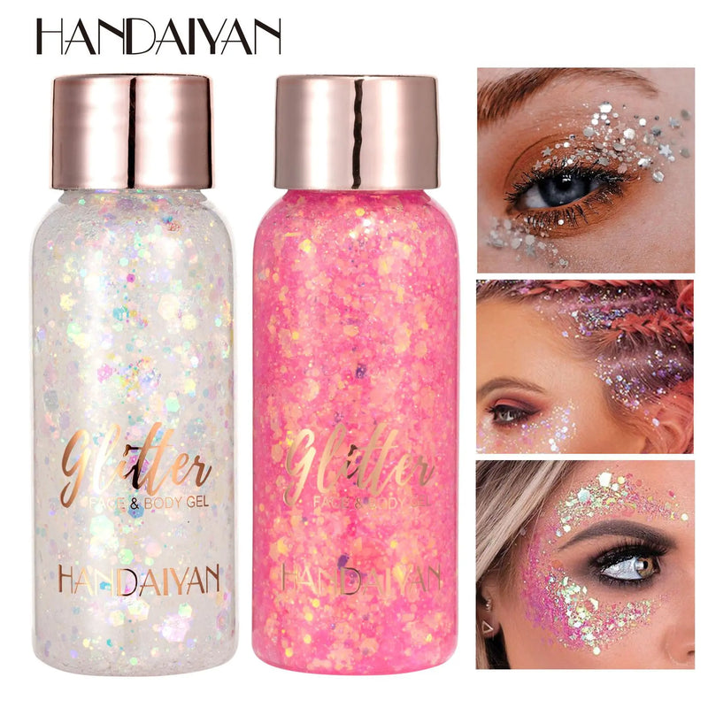 Handaiyan Glitter para os olhos,cabelo e corpo | Seja a atenção na festa - Galeria desconto 