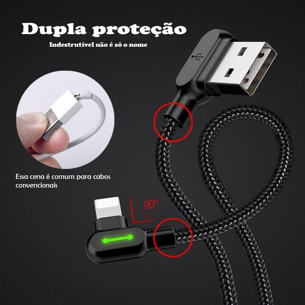 Carregador para iPhone - USB C - Micro-USB | Cabo Titã™ - Galeria desconto 