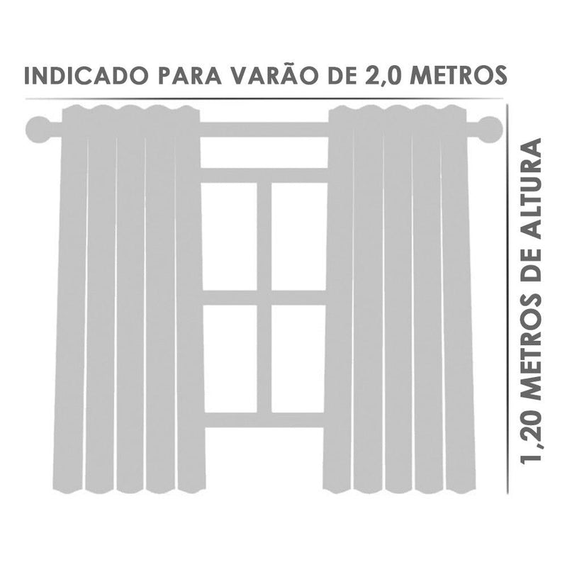 Cortina para Cozinha de Voil com Forro de Microfibra - Conforto e Beleza para o Seu Ambiente - Galeria desconto 