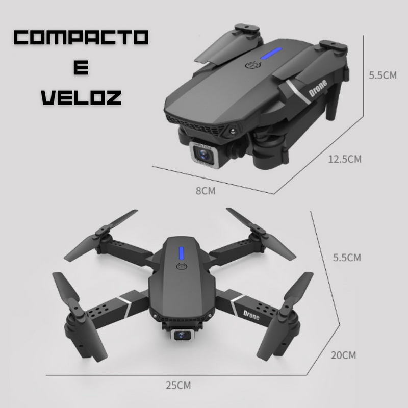 Drone Profissional Wifi com Controle Remoto Adaptável/Zangão - Galeria desconto 