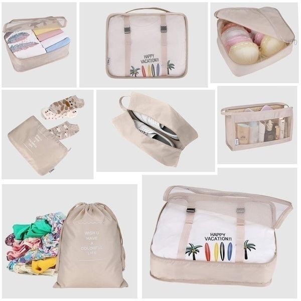 KIT 8 Bolsas Organizadoras á Prova D'água Para Viagem - Galeria desconto 