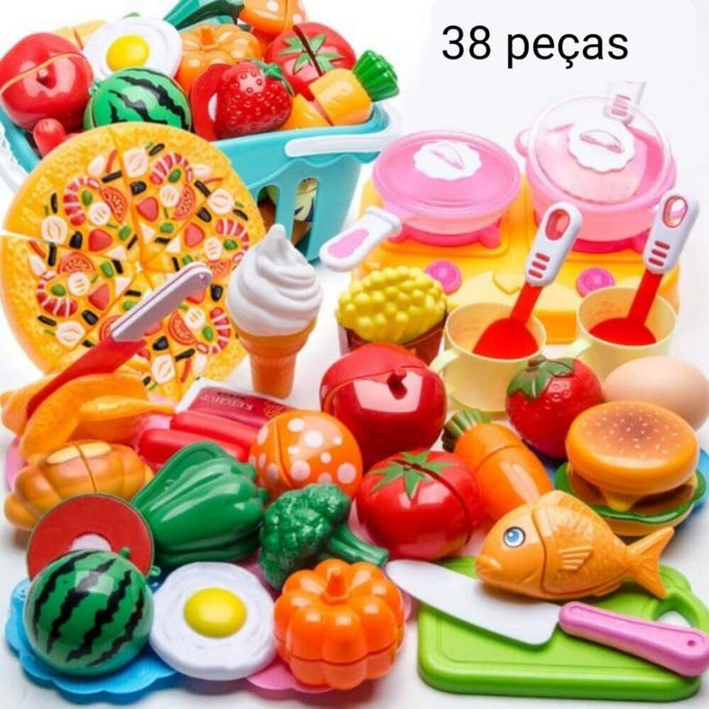 Conjunto de Comidas - Brinquedo de comidinhas divertidas para sua criança - Galeria desconto 